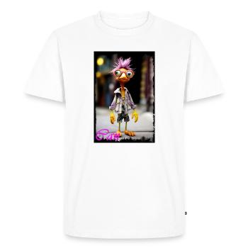 Colorful Punk Bird Design for Kids Doll - Men's Premium Organic T-Shirt - white - Front - Nico (187cm)
