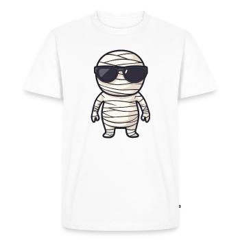 Momie avec des lunettes de soleil - T-shirt Premium bio Homme - blanc - Devant - Nico (187cm)