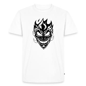 Conception de la silhouette de la lune céleste et de l’étoile - T-shirt Premium bio Homme - blanc - Devant - Nico (187cm)
