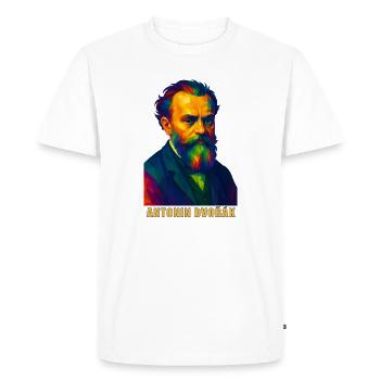 Expressionist portrait art by Antonin Dvořák - Men's Premium Organic T-Shirt - white - Front - Nico (187cm)