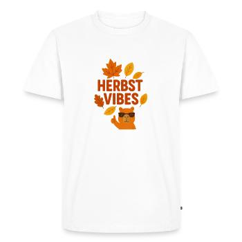Ambiance automnale | Capybara frais en mode automne - T-shirt Premium bio Homme - blanc - Devant - Nico (187cm)