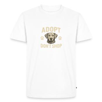 Conception de motif d’adoption de chien - T-shirt Premium bio Homme - blanc - Devant - Nico (187cm)