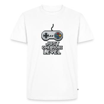 Pixel Neon Game Controller Design - Men's Premium Organic T-Shirt - white - Front - Nico (187cm)