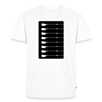 Aft Rudder – Silhouette - Men's Premium Organic T-Shirt - white - Front - Nico (187cm)