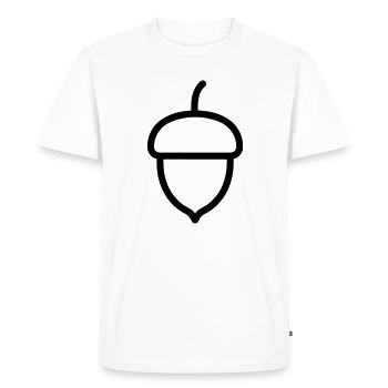 acorn - Men's Premium Organic T-Shirt - white - Front - Nico (187cm)