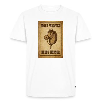 Most Wanted – Hobby Horsing Western Style - Men's Premium Organic T-Shirt - white - Front - Nico (187cm)