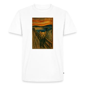 Dread dog on the coastal path - Men's Premium Organic T-Shirt - white - Front - Nico (187cm)
