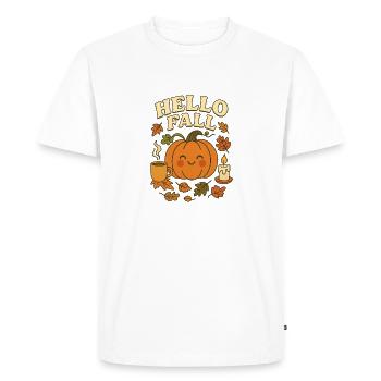Cute_hello_fall - T-shirt Premium bio Homme - blanc - Devant - Nico (187cm)