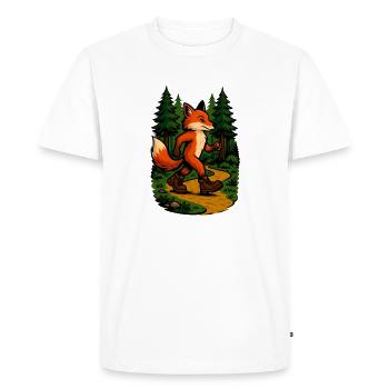 Wandering fox in the forest - Men's Premium Organic T-Shirt - white - Front - Nico (187cm)