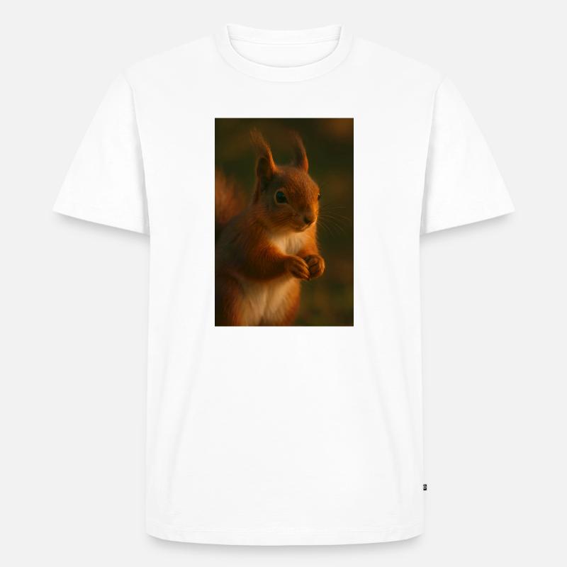 Tiere - Eichhörnchen - Männer Premium Bio T-Shirt - Weiß