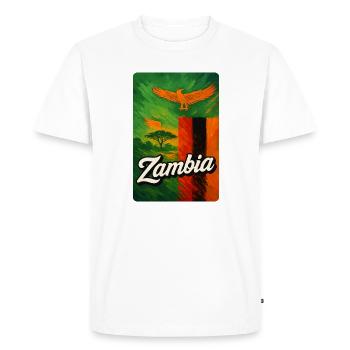 Zambia – Eagles over Africa's expanses - Men's Premium Organic T-Shirt - white - Front - Nico (187cm)
