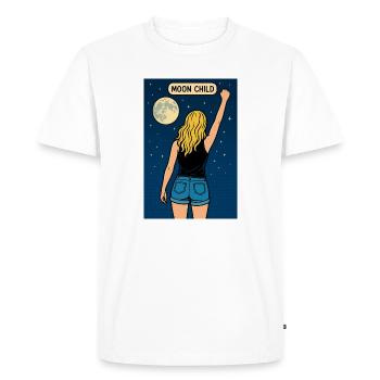 Moon Child – Heroine among the stars - Men's Premium Organic T-Shirt - white - Front - Nico (187cm)