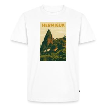 Hermigua - Men's Premium Organic T-Shirt - white - Front - Nico (187cm)