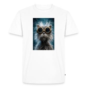 Lunettes de protection pour chat steampunk - T-shirt Premium bio Homme - blanc - Devant - Nico (187cm)