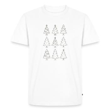 Motif de Noël Arbre de Noël Arbre de Noël - T-shirt Premium bio Homme - blanc - Devant - Nico (187cm)
