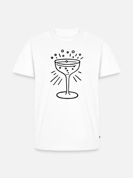 Glass bubbles and radiating lines - Men's Premium Organic T-Shirt - white
