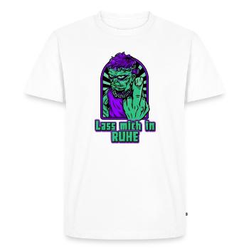 Leave me alone monster - Men's Premium Organic T-Shirt - white - Front - Nico (187cm)
