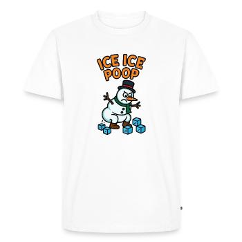 schneemann eiswürfel kinder witzig pups - Men's Premium Organic T-Shirt - white - Front - Nico (187cm)