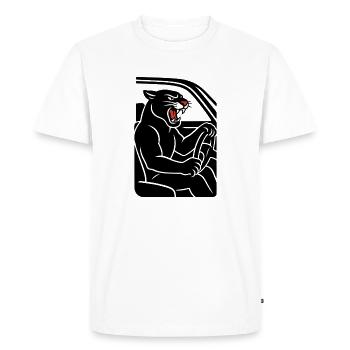 Voiture Panthère - T-shirt Premium bio Homme - blanc - Devant - Nico (187cm)