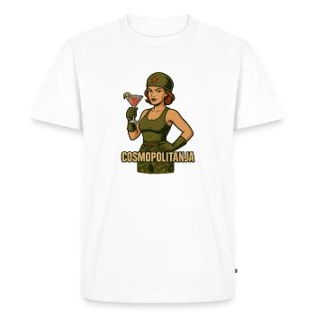 Cosmopolitanja Soldier Cocktail - T-shirt Premium bio Homme - blanc - Devant - Nico (187cm)