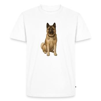 Akita Holly américain - T-shirt Premium bio Homme - blanc - Devant - Nico (187cm)