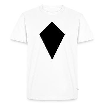 Dragon Square - Men's Premium Organic T-Shirt - white - Front - Nico (187cm)