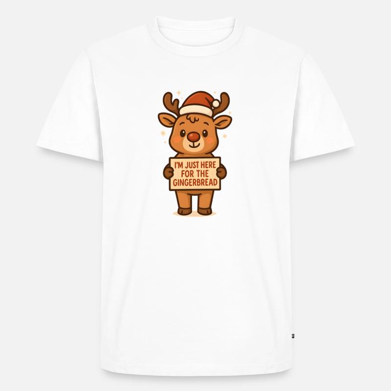 Lebkuchenmann Lebkuchen Lebkuchenmänner Geschenk - Männer Premium Bio T-Shirt - Weiß