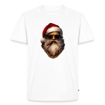 Santa Rebelle Cigare et Luxe - T-shirt Premium bio Homme - blanc - Devant - Nico (187cm)
