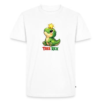 Tree Rex Dino T Rex - T-shirt Premium bio Homme - blanc - Devant - Nico (187cm)