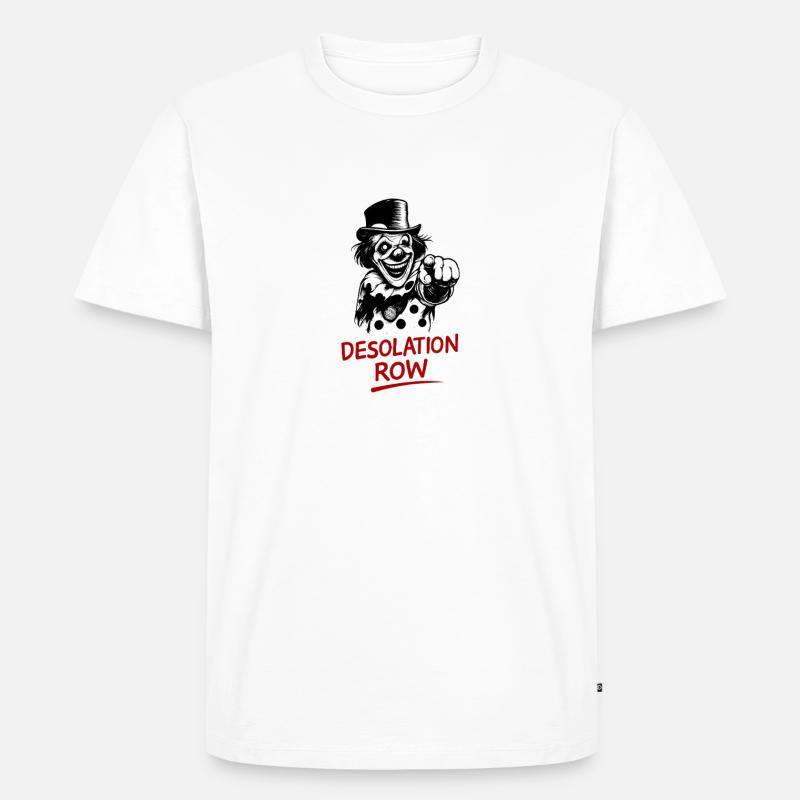 Desolate Clown Noir Artwork - Männer Premium Bio T-Shirt - Weiß