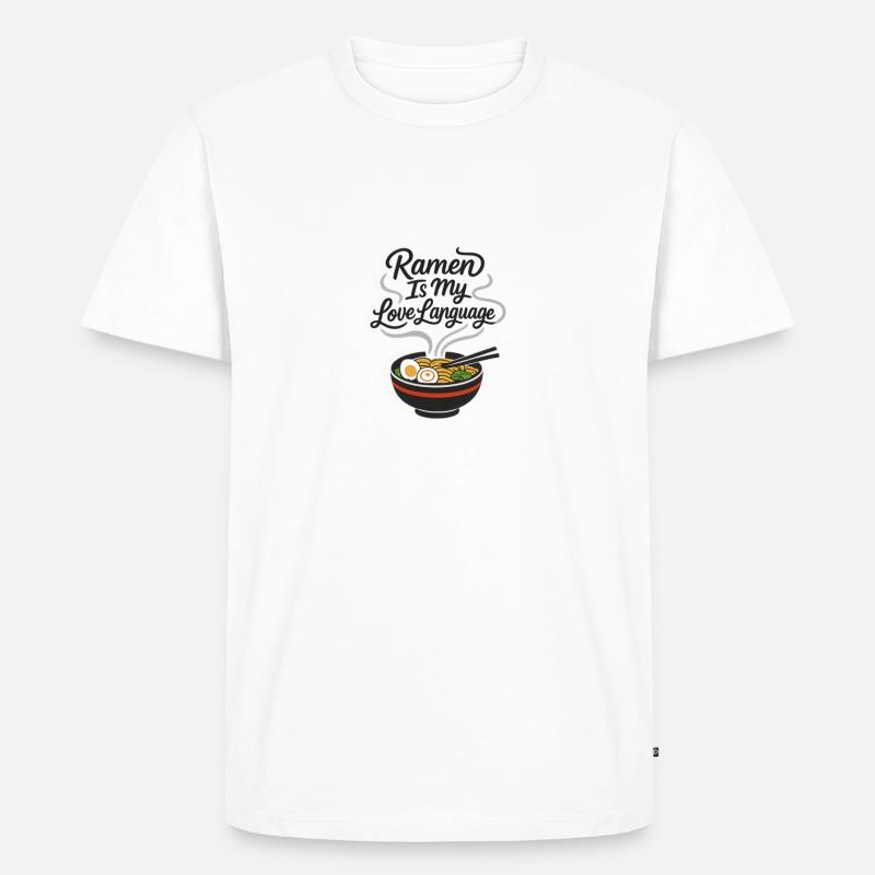 Ramen Is my love language - Männer Premium Bio T-Shirt - Weiß