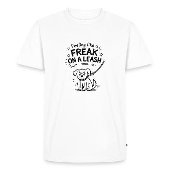 Déclaration sur le fait de se sentir comme un monstre en laisse - T-shirt Premium bio Homme - blanc - Devant - Nico (187cm)
