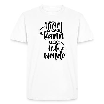 Je peux. - T-shirt Premium bio Homme - blanc - Devant - Nico (187cm)