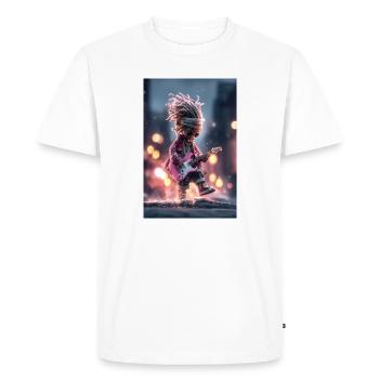 Neon Dread Guitarist with Pink Guitar - Men's Premium Organic T-Shirt - white - Front - Nico (187cm)