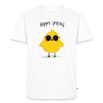 Poussin au printemps ensoleillé - T-shirt Premium bio Homme - blanc - Devant - Nico (187cm)