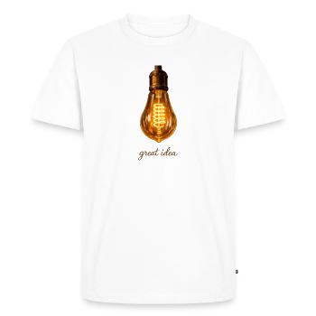 Vintage Edison light bulb great idea - Men's Premium Organic T-Shirt - white - Front - Nico (187cm)