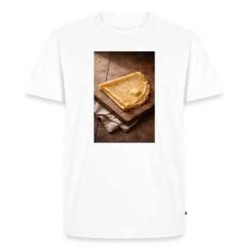 Crêpes croustillantes au beurre - T-shirt Premium bio Homme - blanc - Devant - Nico (187cm)