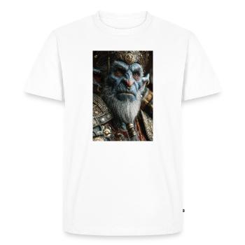 Roi Orc en armure ornée - T-shirt Premium bio Homme - blanc - Devant - Nico (187cm)