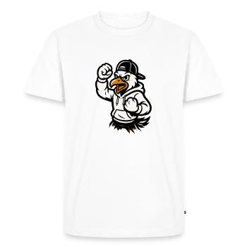 Martial Eagle Mascot - Men's Premium Organic T-Shirt - white - Front - Nico (187cm)