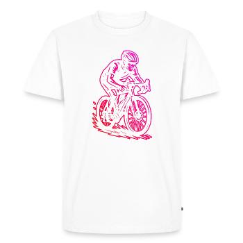 Super cadeau pour vélo de route - T-shirt Premium bio Homme - blanc - Devant - Nico (187cm)