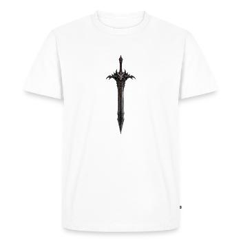 Épée du Crâne de la Lame de l’Effroi - T-shirt Premium bio Homme - blanc - Devant - Nico (187cm)