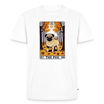 Carlin Tarot dans la Forêt d’Automne - T-shirt Premium bio Homme - blanc - Devant - Nico (187cm)