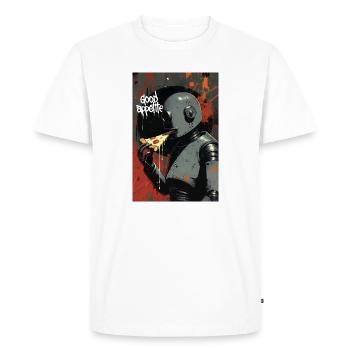 Illustration humoristique de robots rétro - T-shirt Premium bio Homme - blanc - Devant - Nico (187cm)