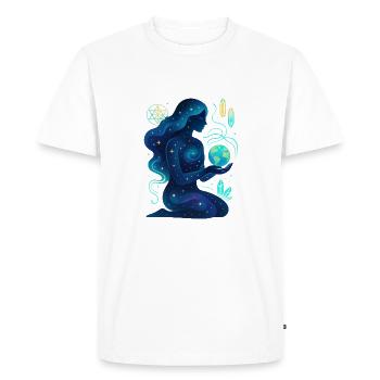 Cosmic Gaia - Mother Nature - Men's Premium Organic T-Shirt - white - Front - Nico (187cm)