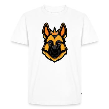 Couronne de chien berger allemand - T-shirt Premium bio Homme - blanc - Devant - Nico (187cm)