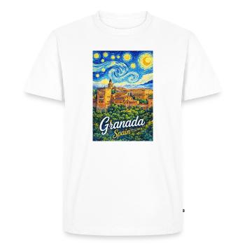 Grenade, Espagne - T-shirt Premium bio Homme - blanc - Devant - Nico (187cm)