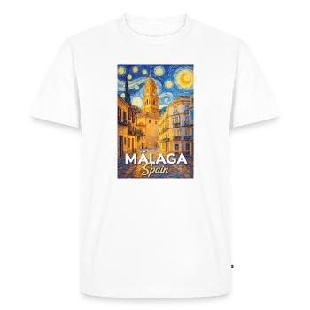 Málaga, Espagne - T-shirt Premium bio Homme - blanc - Devant - Nico (187cm)