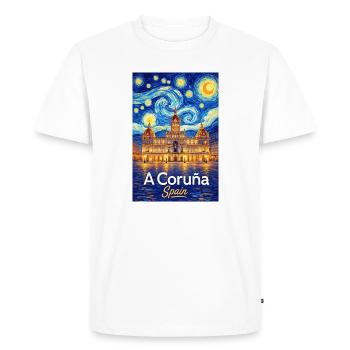 À La Corogne, Espagne - T-shirt Premium bio Homme - blanc - Devant - Nico (187cm)