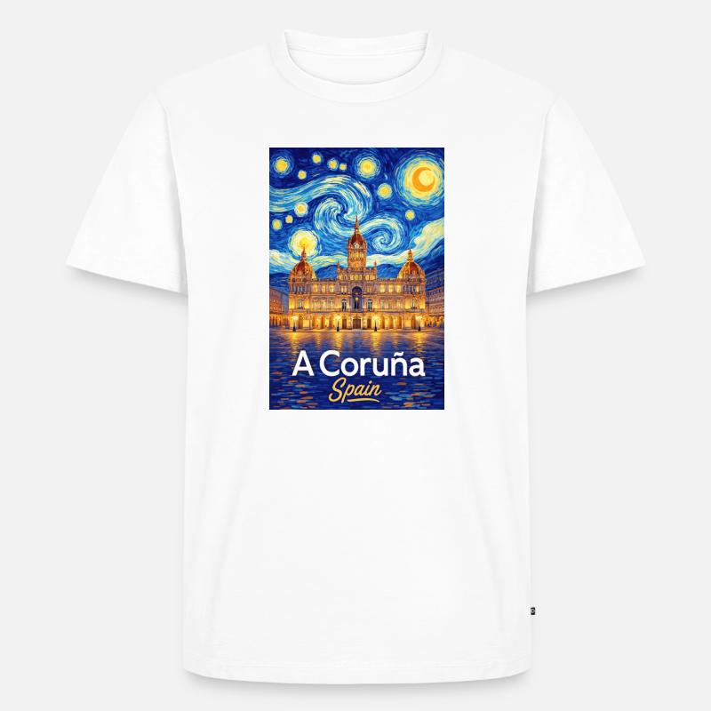 A Coruna Spain - Männer Premium Bio T-Shirt - Weiß