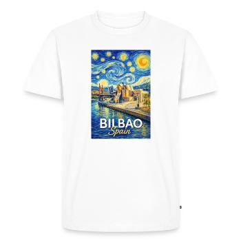 Bilbao, Espagne - T-shirt Premium bio Homme - blanc - Devant - Nico (187cm)